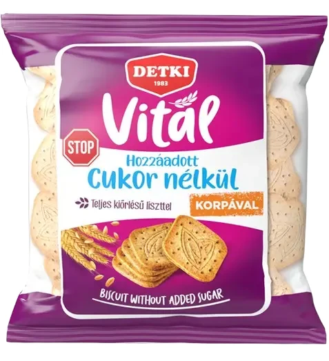Detki Vitál CukorStop Háztartási keksz 180g