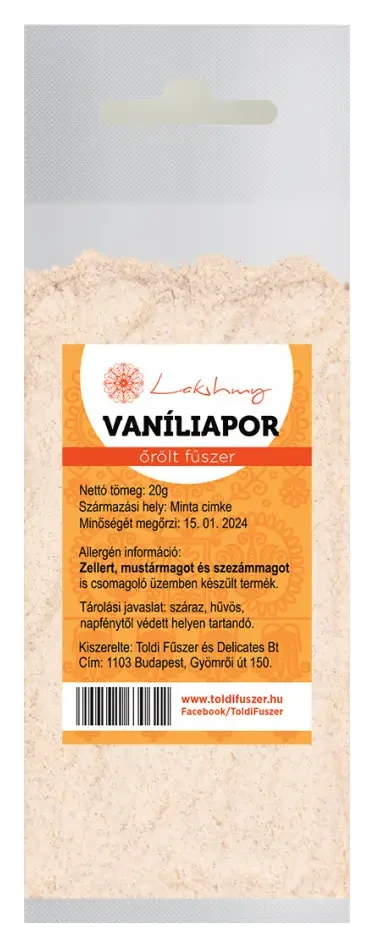 Lakshmy Vaníliapor őrölt 20 g