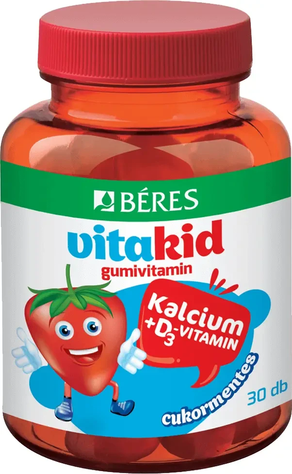 Béres Vitakid Kalcium + D3- vitamin gumitabletta 30db
