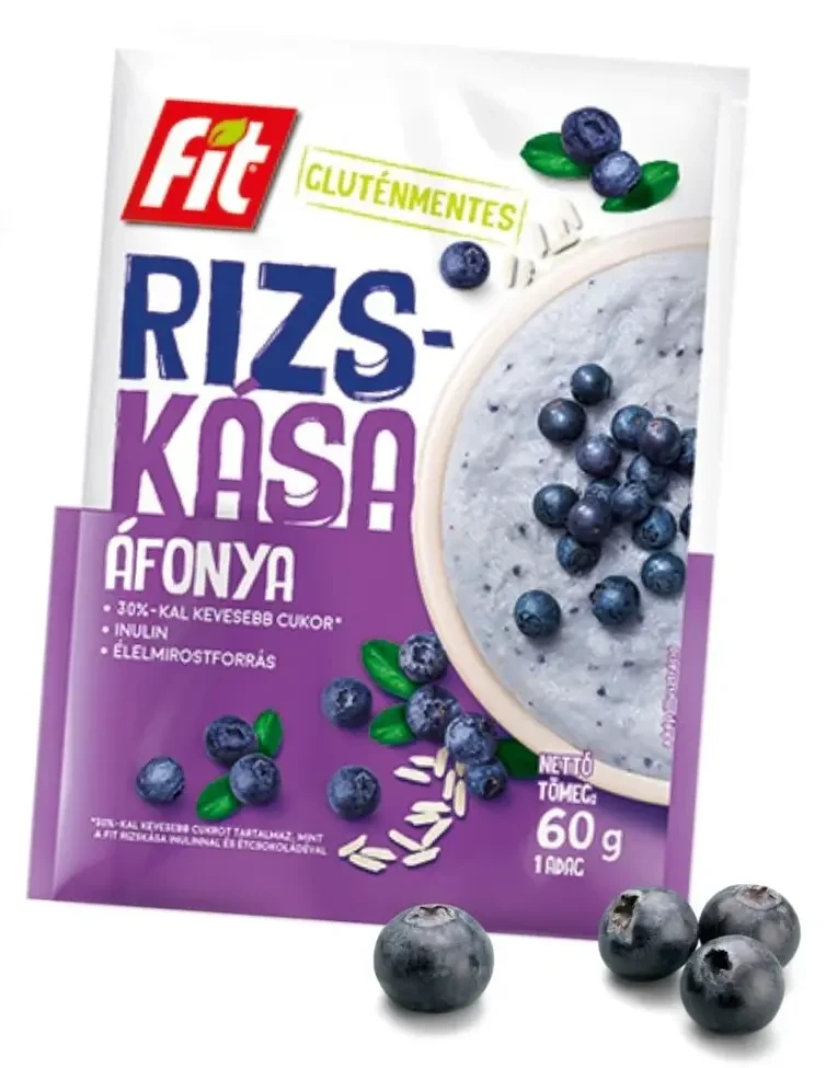 Fit Reggeli Rizskása Áfonyával (gluténmentes) 60g
