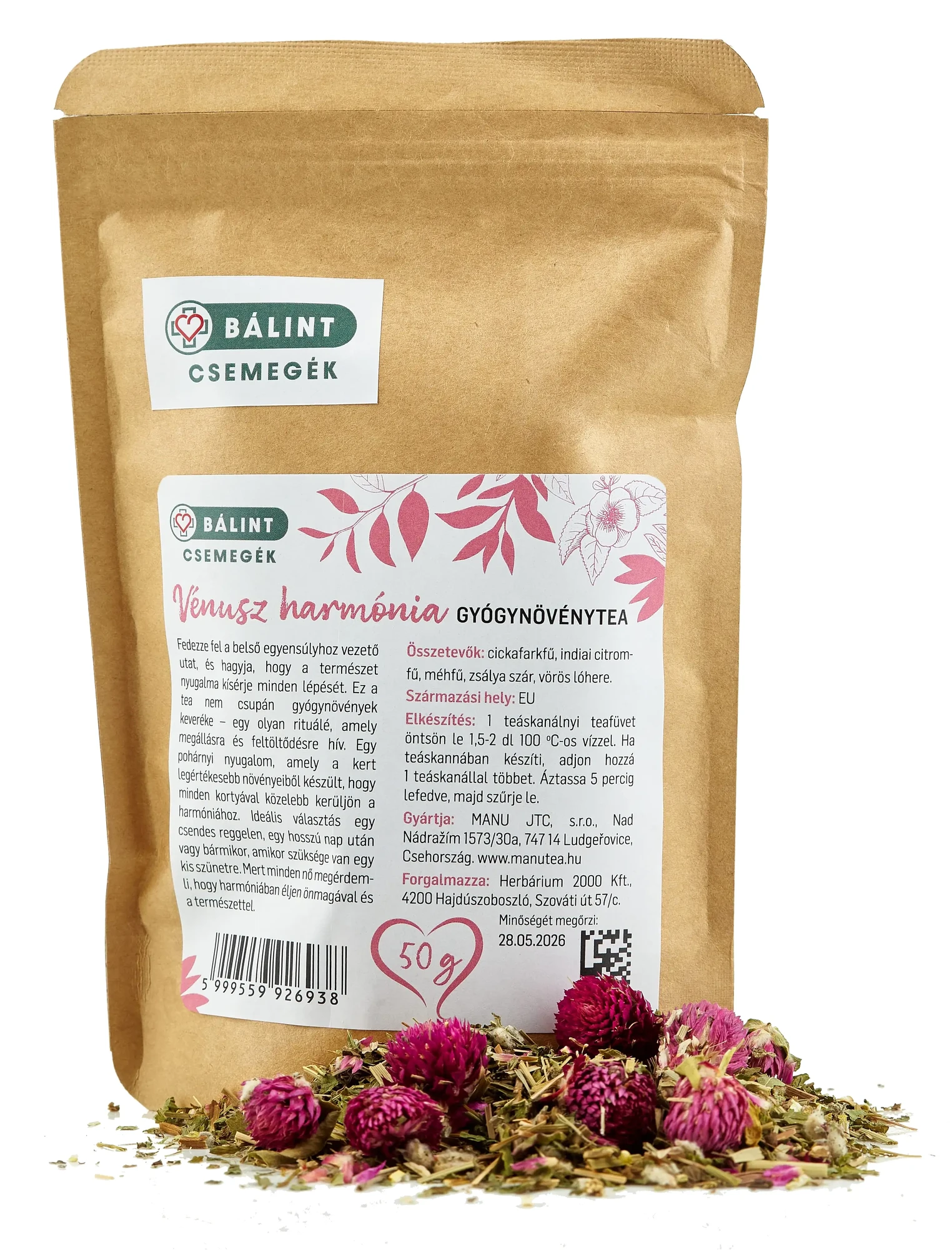 Bálint Csemegék Vénusz Harmónia Gyógynövénytea 50 g