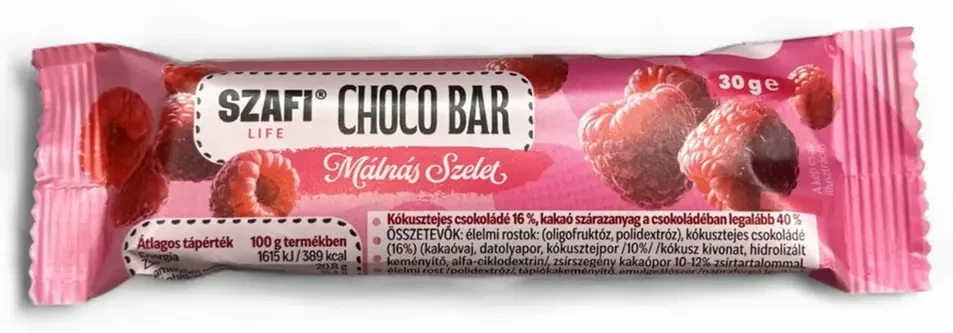 Szafi Life Choco Bar Málnás szelet (gluténmentes) 30g