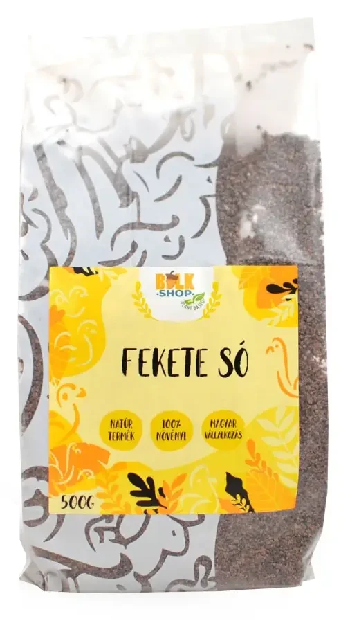 Bulkshop Fekete só, finom 500g