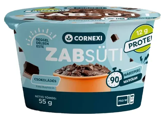 Cornexi Protein Zabsüti - csokoládés alappor zabbal, poharas sütemény készítéséhez 55g