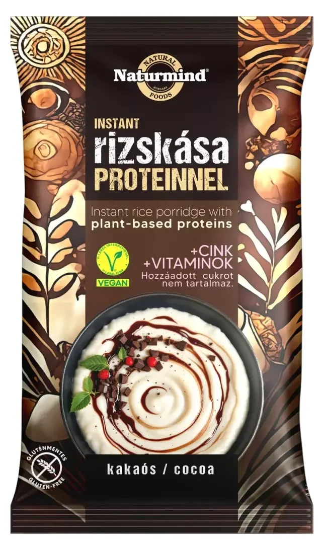 Naturmind Proteines Gluténmentes Instant rizskása - kakaós 44g