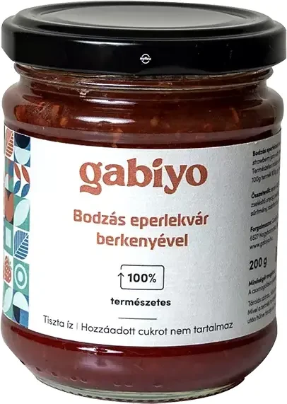Gabiyo Bodzás Eperlekvár Berkenyével (hozzáadott cukor nélkül) 200g