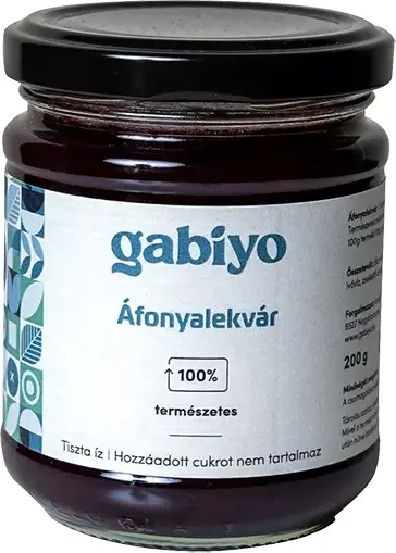 Gabiyo Áfonyalekvár (hozzáadott cukor nélkül) 200g