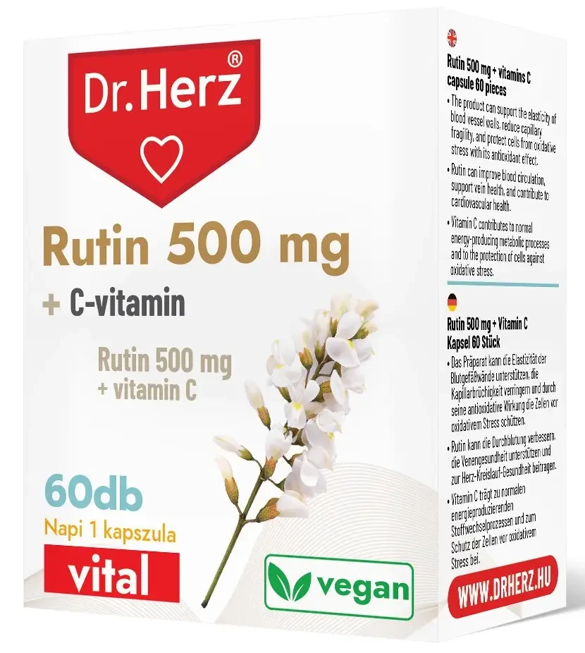 Dr. Herz Rutin 500 mg + C-vitamin 60 db kapszula