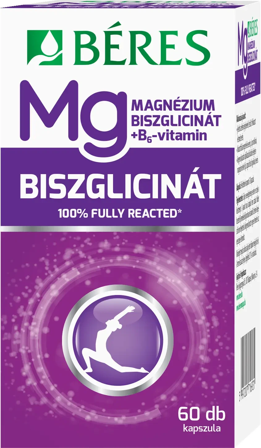 Béres Magnézium-biszglicinát + B6 kapszula 60 db