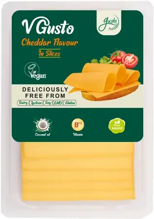 Gusto Vegan Cheddar ízű szeletelt 140g