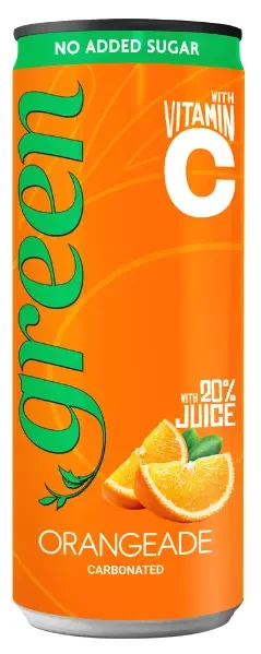 GREEN Narancslé - szénsavas, steviával, dobozos 330ml