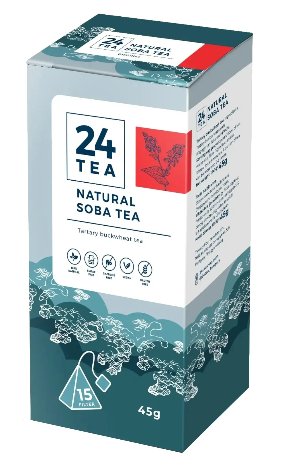 24 Tea Natúr Soba Tea Teapiramis - Filteres 15 db 45 g