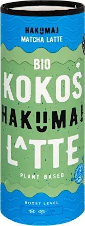 HAKUMA Bio Kokos Latte - Kókusztejes zabital Matchával 235ml
