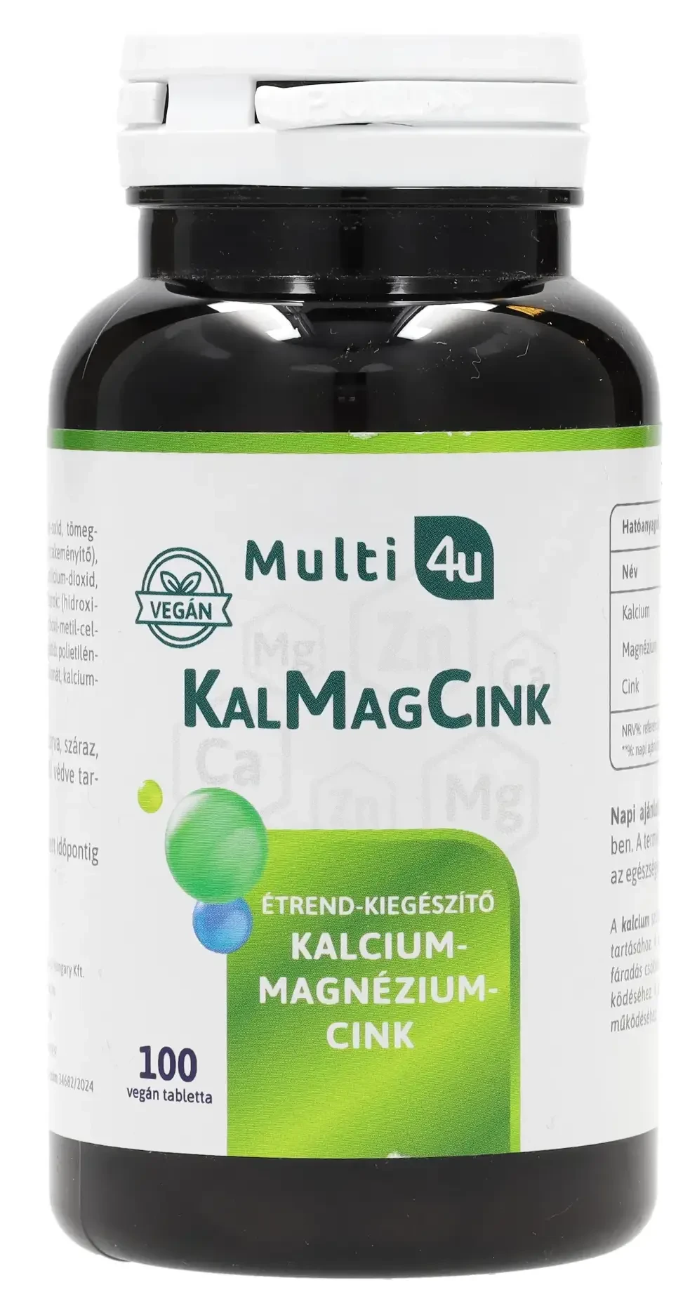 Multi 4U Kalcium Magnézium Cink 100db vegán tabletta