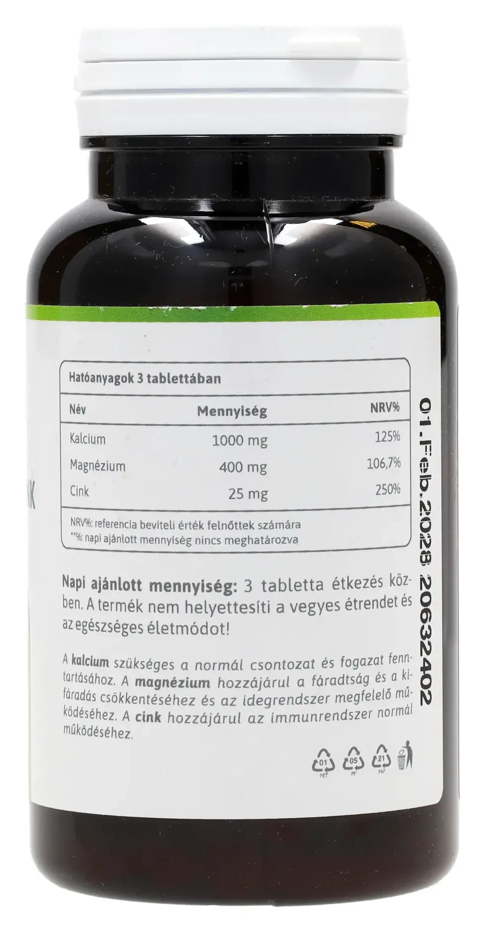 Multi 4U Kalcium Magnézium Cink 100db vegán tabletta