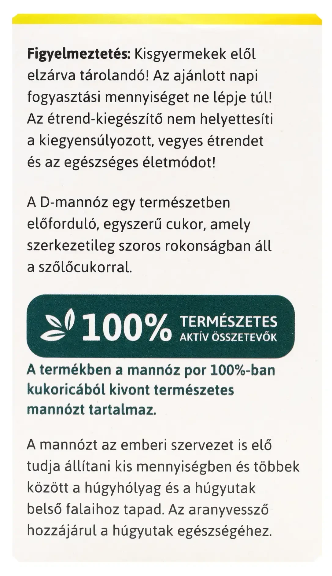 Multi 4U D-mannose kapszula aranyvessző kivonattal 120db