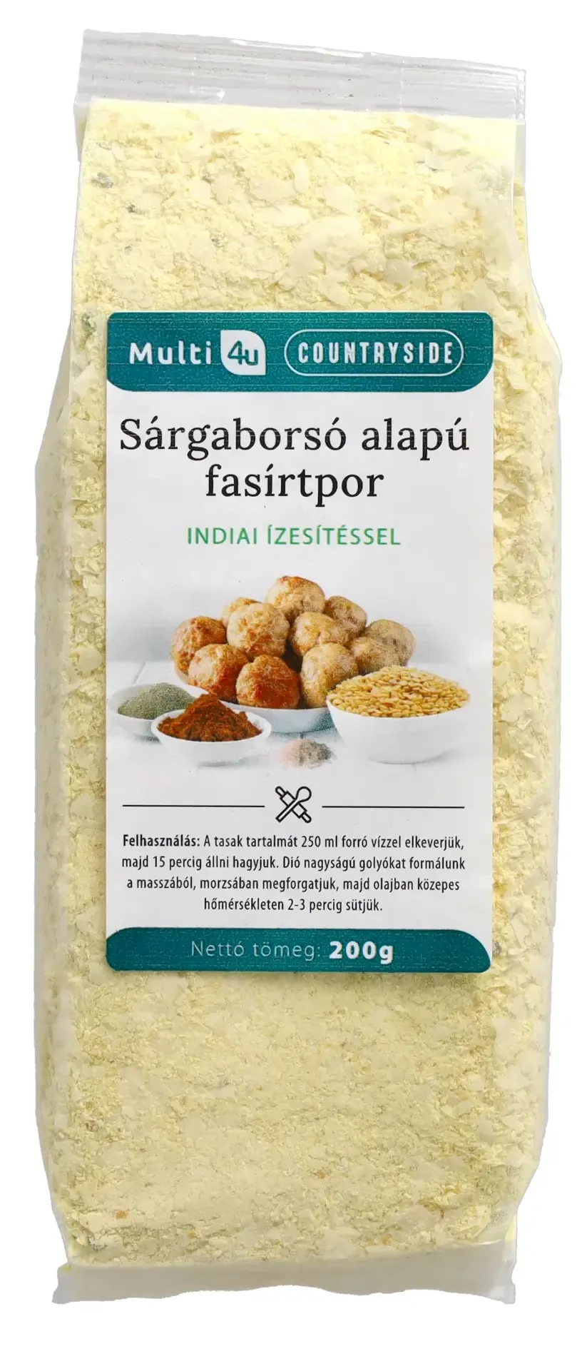 Multi 4U Countryside Sárgaborsó fasírt indiai 200g