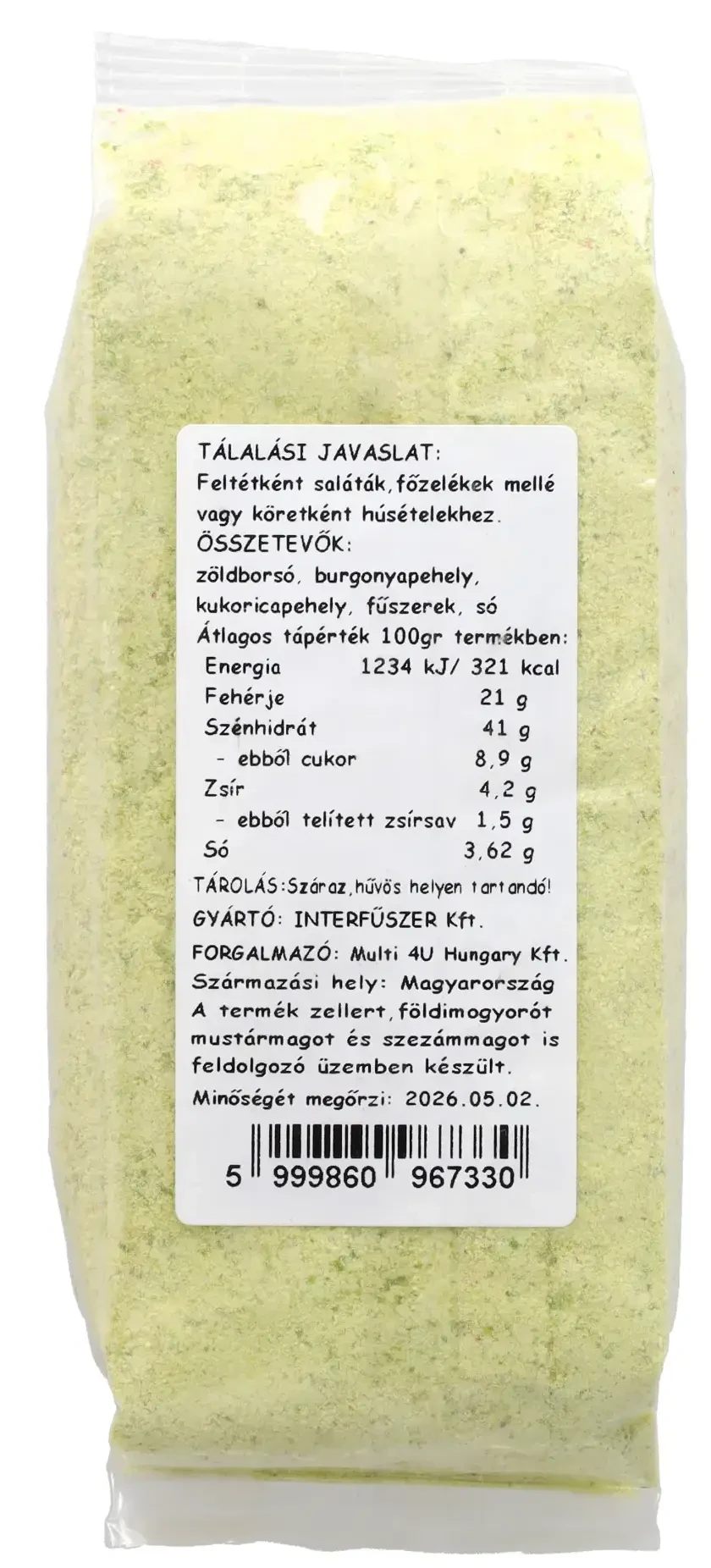 Multi 4U Countryside Zöldborsó fasírt fokhagymás 200g