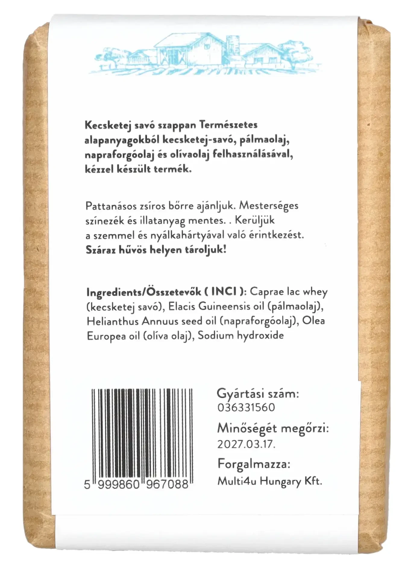 Multi 4U Countryside Kecsketej szappan savós 100g