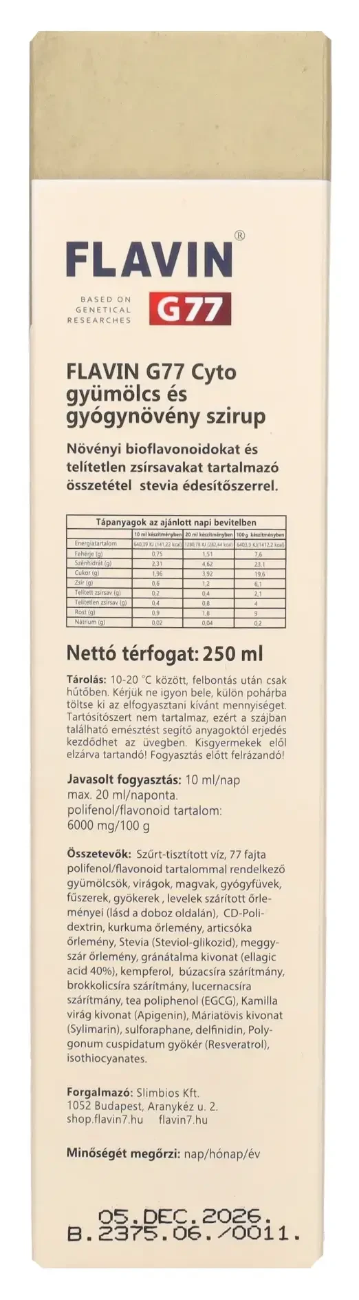 Flavin G77 Cyto szirup 250ml