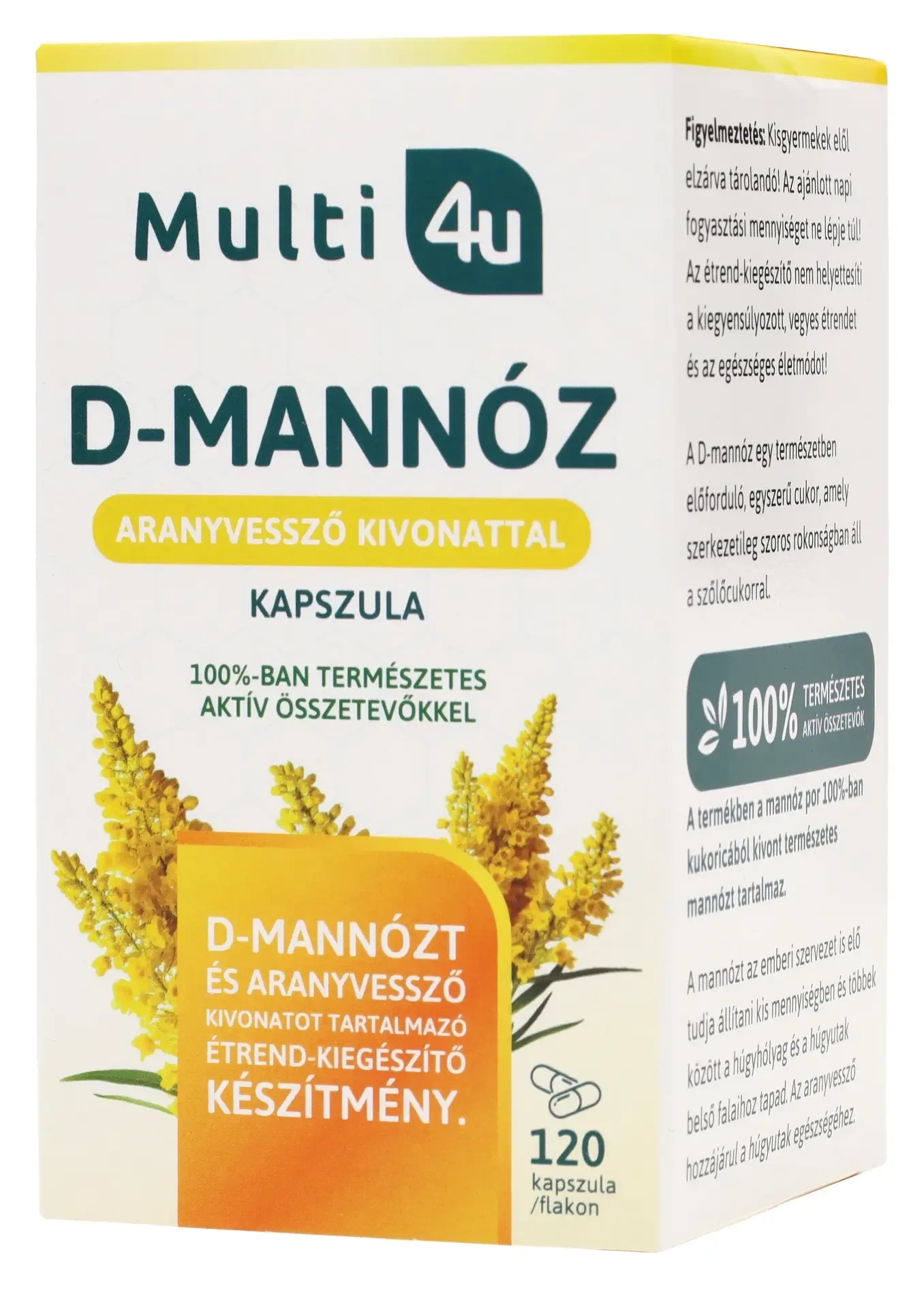 Multi 4U D-mannose kapszula aranyvessző kivonattal 120db