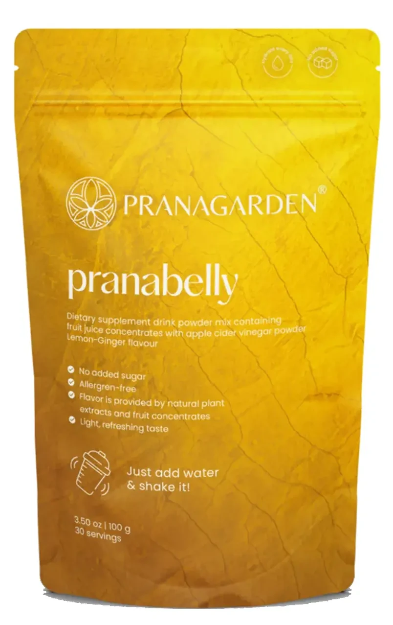 Pranagarden Pranabelly bélépítő Pro-prebiotikus víz italpor citrom és gyömbér 100g