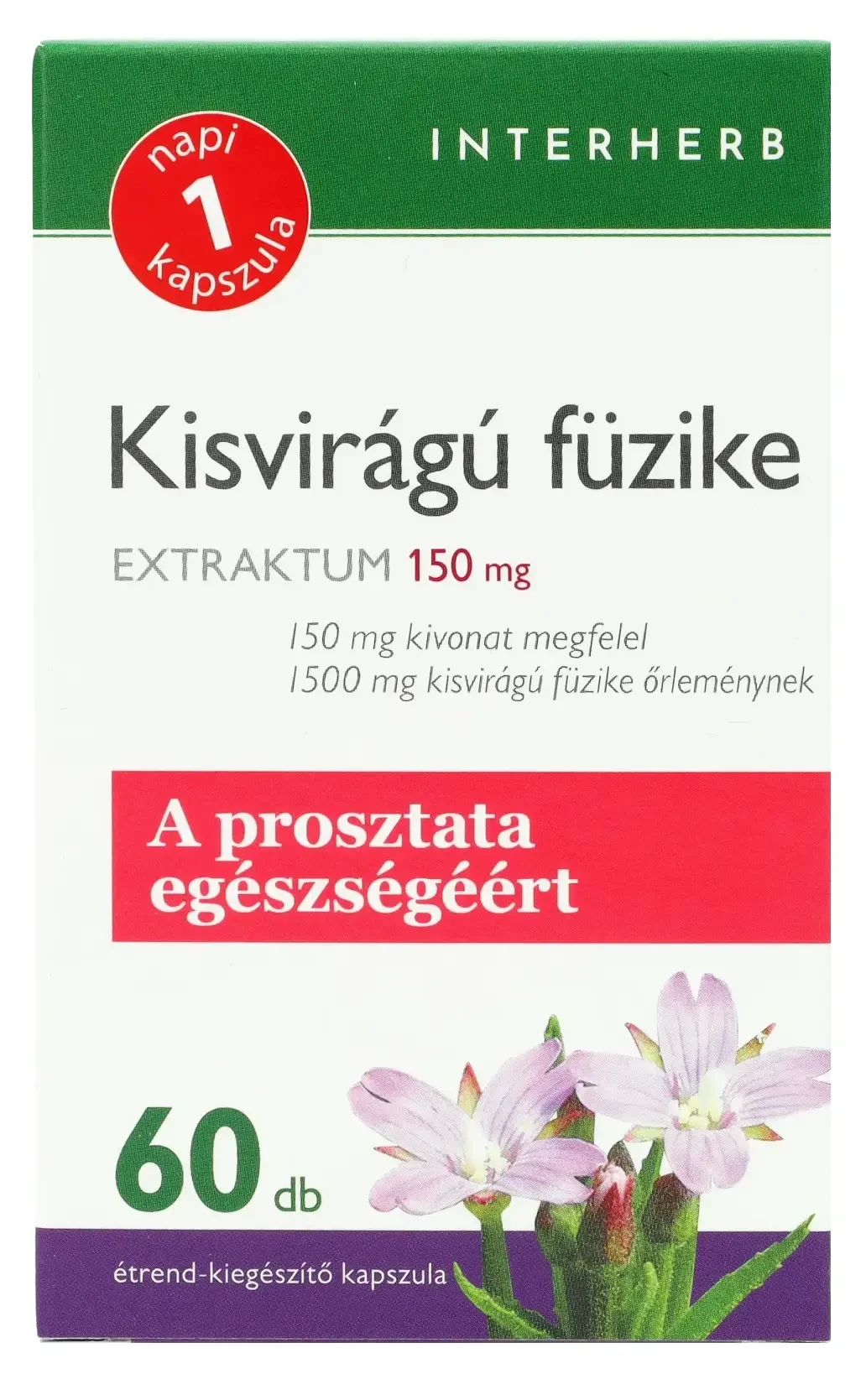 Interherb NAPI 1 Kisvirágú füzike Extraktum kapszula 60db