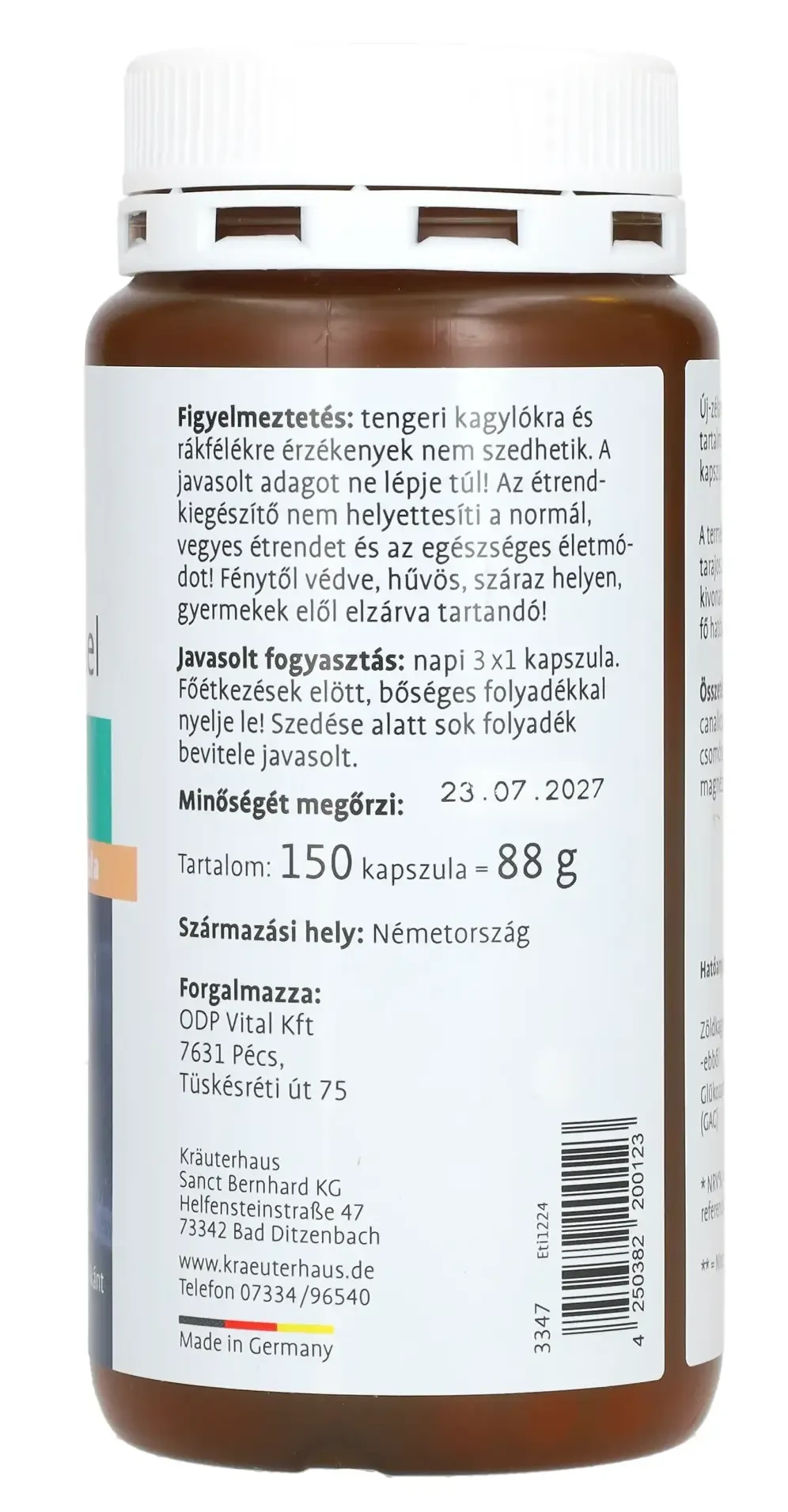 S.Bernhard Zöldkagyló kapszula 150db