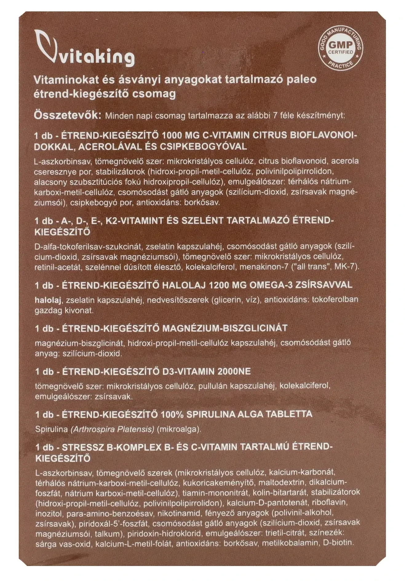 365 PALEO Multivitamin csomag 30 db