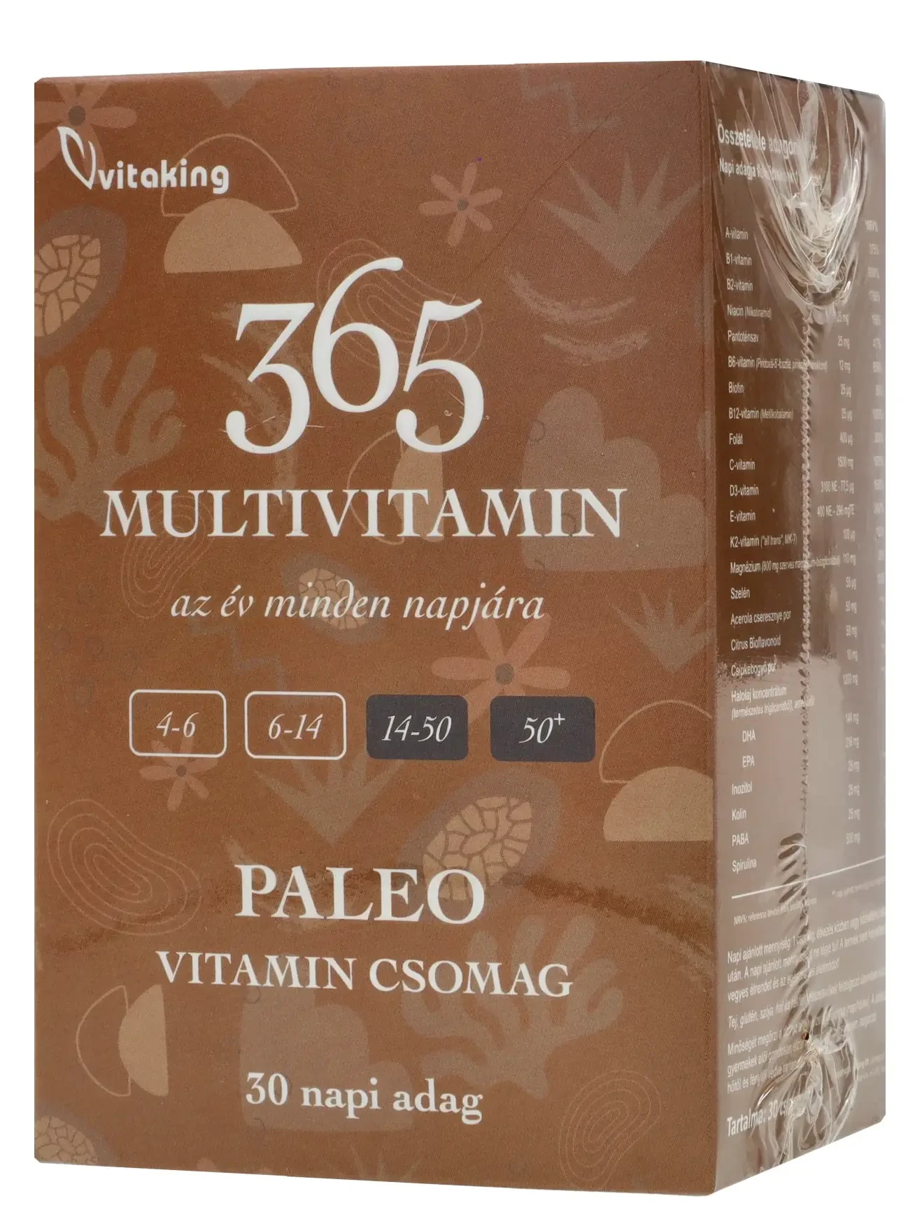 Vitaking 365 PALEO Multivitamin csomag 30 db