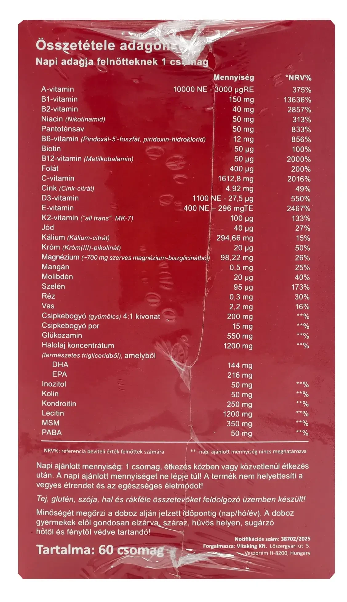 365 SPORT Multivitamin csomag 60db