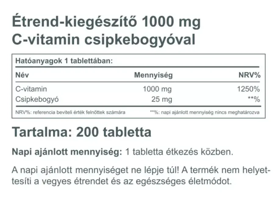 VK C-1000 Csipkebogyó 200db