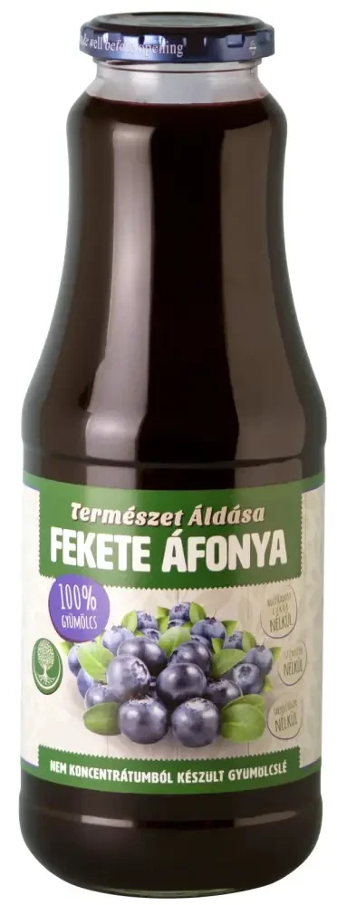Természet Áldása Fekete áfonyalé 100 % 330ml