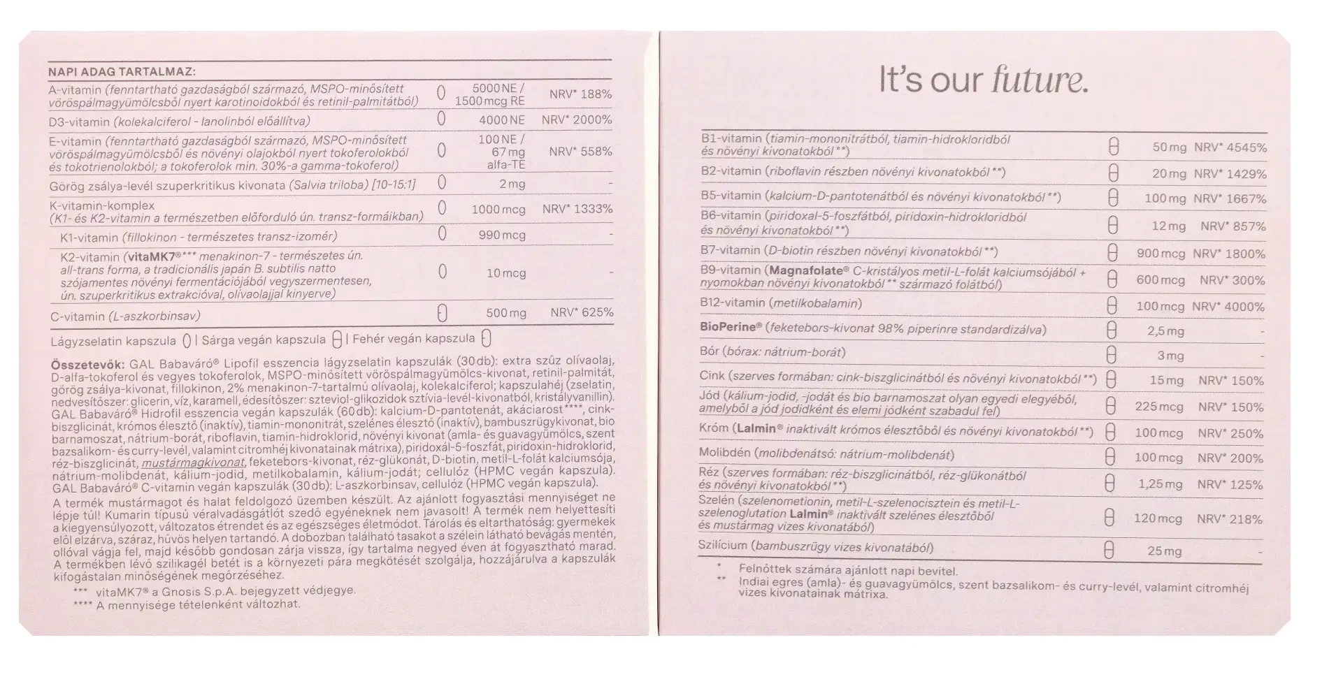 GAL Babaváró vitamincsomag 30adag