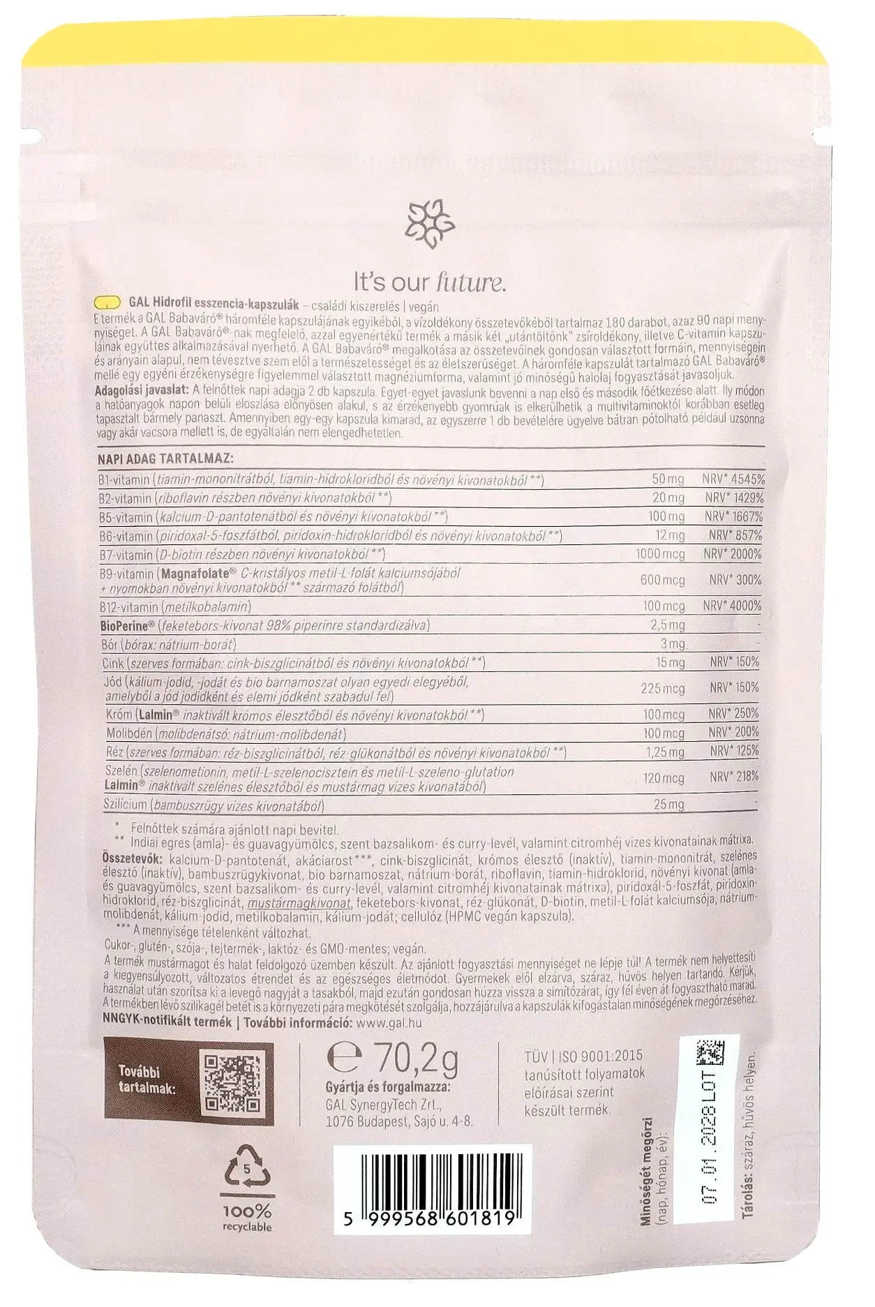 Gal Babaváró - 90 darabos utántöltő