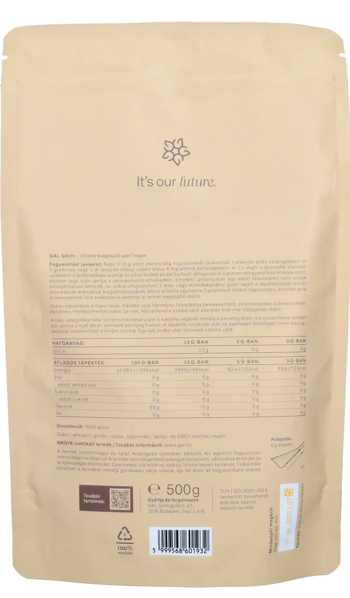 GAL Glicin por 500 g