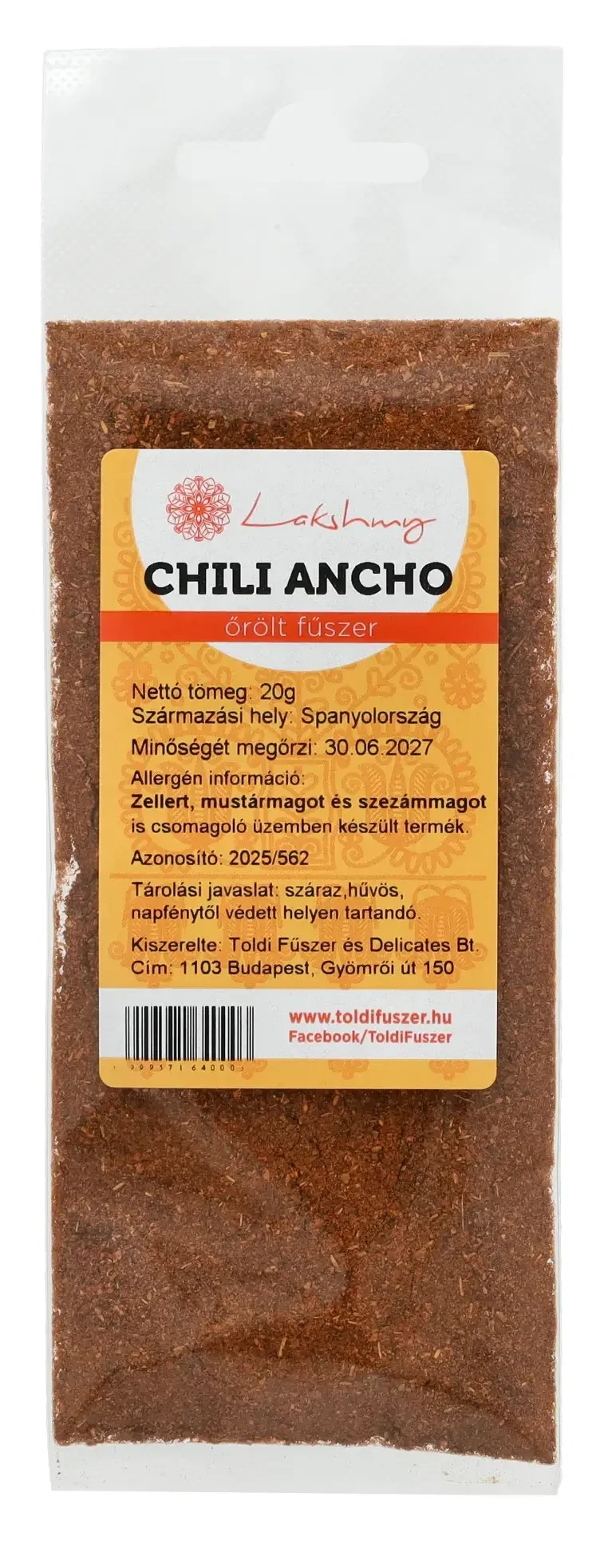 Lakshmy Chili Ancho őrölt 20g