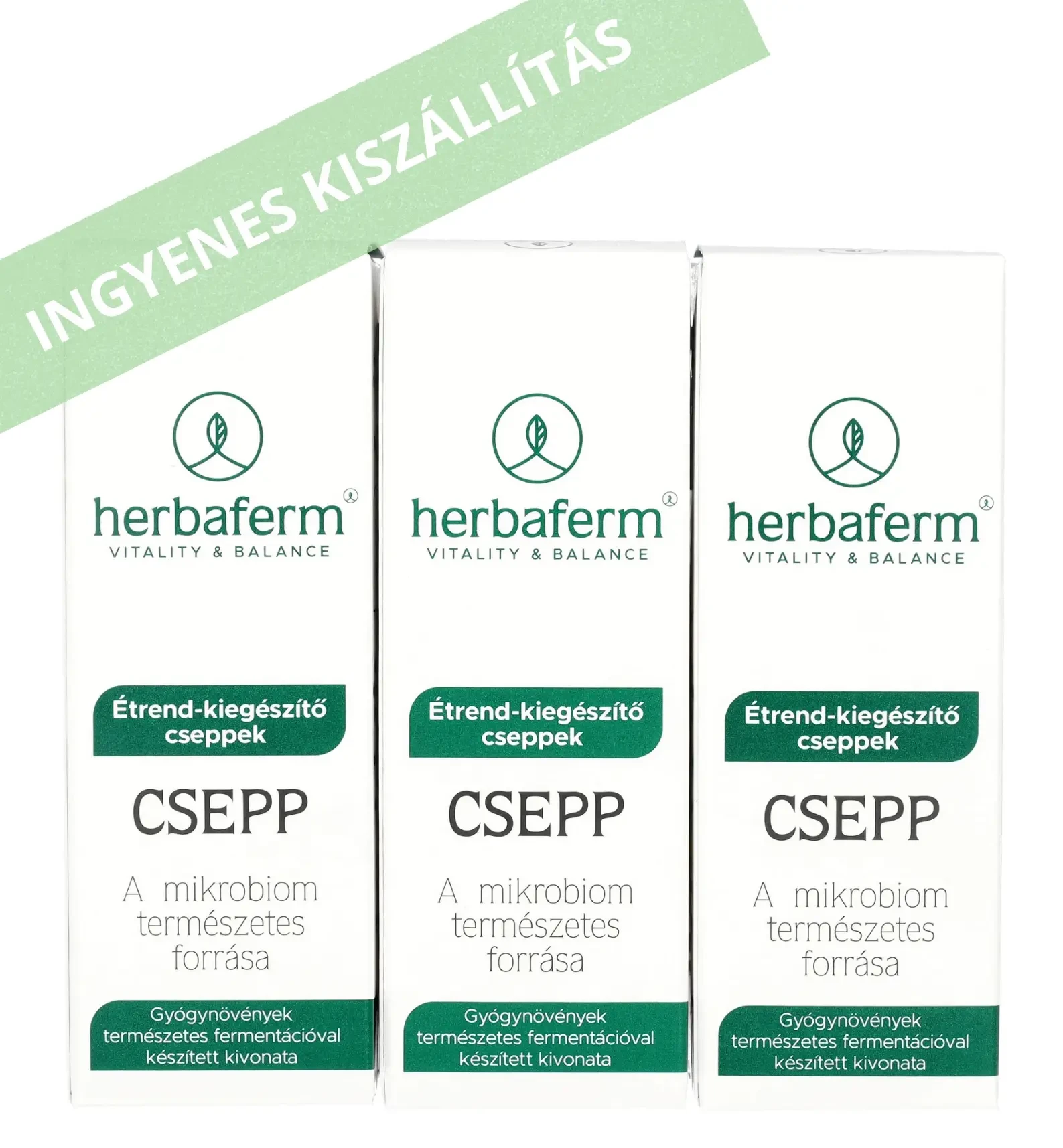 Herbaferm étrend-kiegészítő cseppek 3x30ml ingyenes szállítással