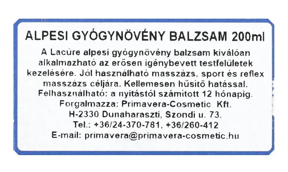 ALPENKRAUTER ALPESI GYÓGYNÖVÉNY 200ML