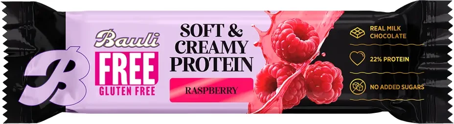 Bauli Max Sport Gluténmentes Soft & creamy fehérjeszelet (málna) 45g