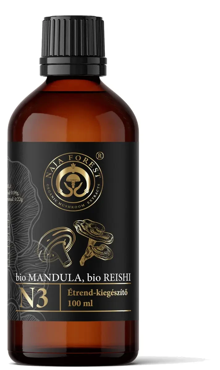 Naja Forest N3 Bio Mandula gomba, bio Reishi étrend-kiegészítő 100ml