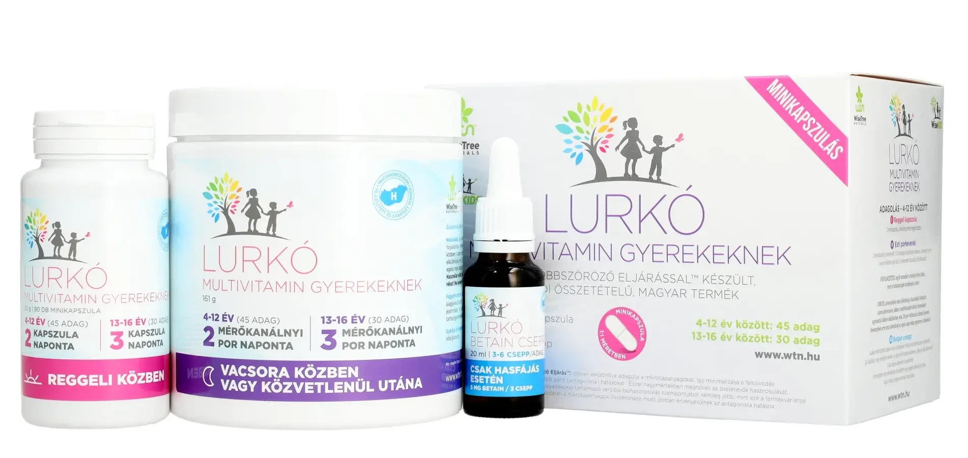 WTN Lurkó Multivitamin Gyerekeknek csomag-minikapszulás 1 csomag
