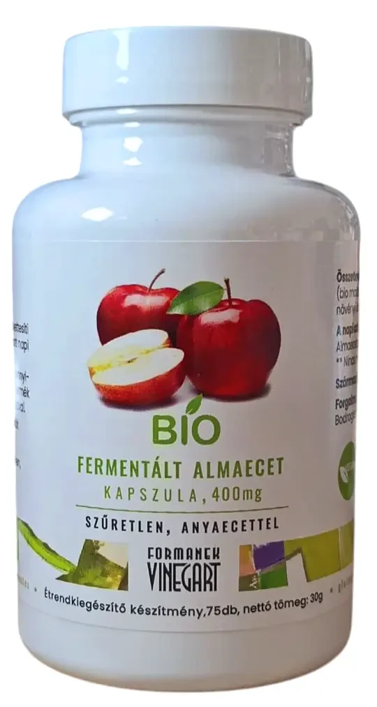 Formanek Vineg'Art BIO Fermentált Almaecet kapszula 400mg 75db