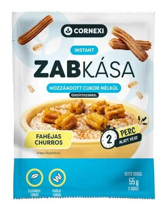 Cornexi Fahéjas Churros Zabkása (hozzáadott cukor nélkül, édesítőszerrel) 55g