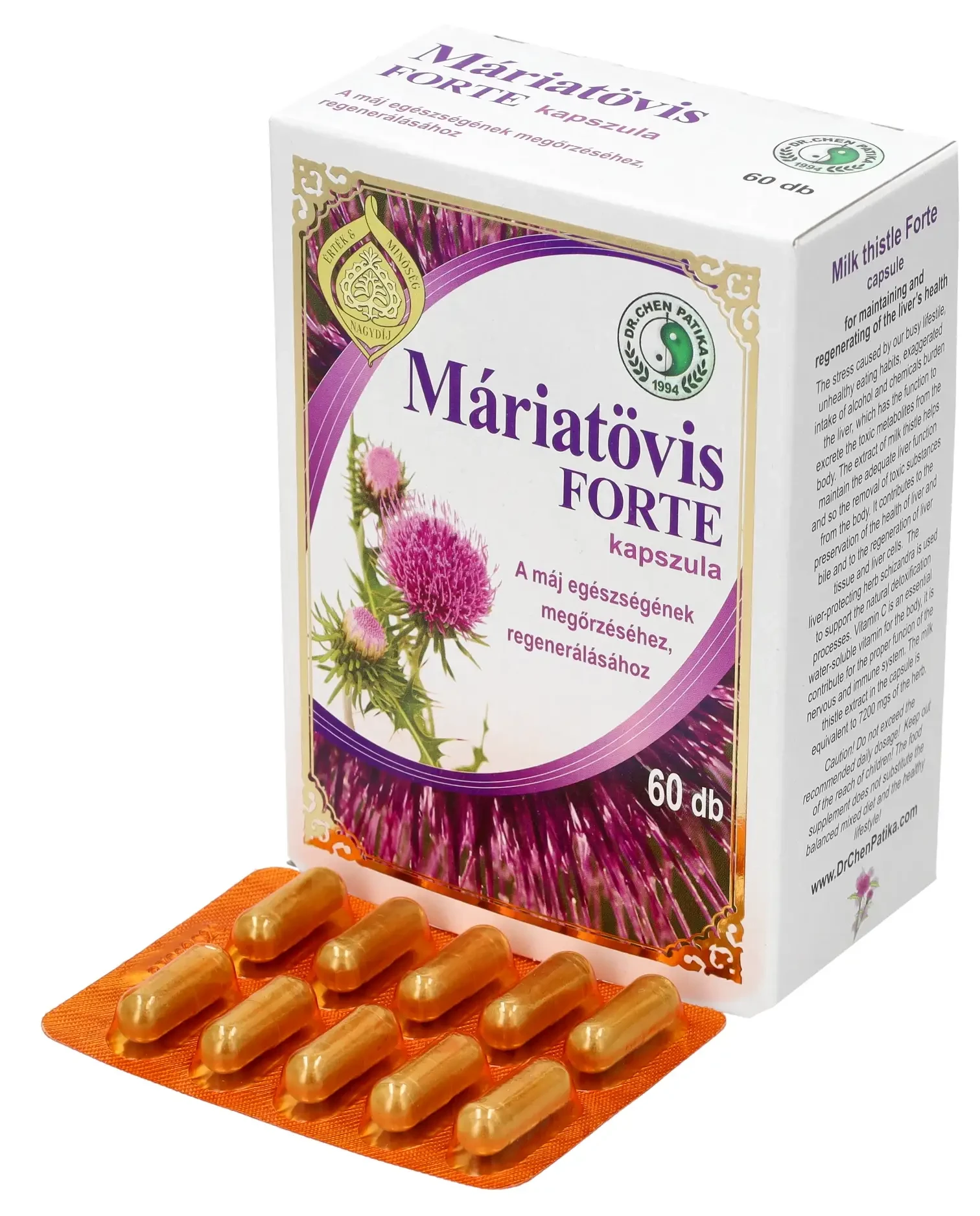 Dr. Chen Máriatövis forte capsula 60db