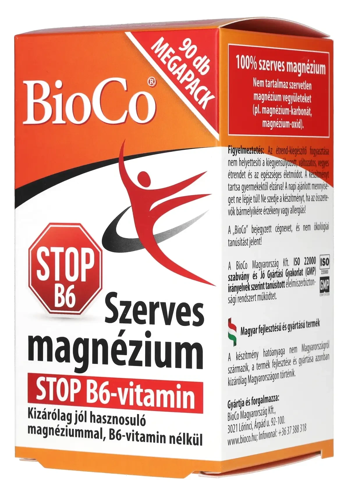 Bioco Szerves magnézium STOP b6-vitamin Megapack 90db