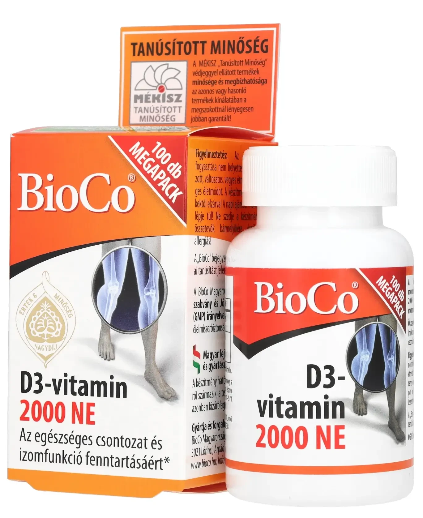 BioCo D3 2000NE Vitamin tabletta 100db