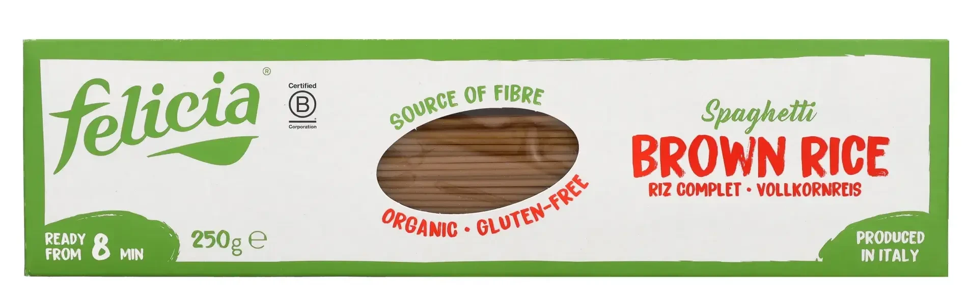 Felicia Bio Barnarizs spagetti gluténmentes tészta 250 g
