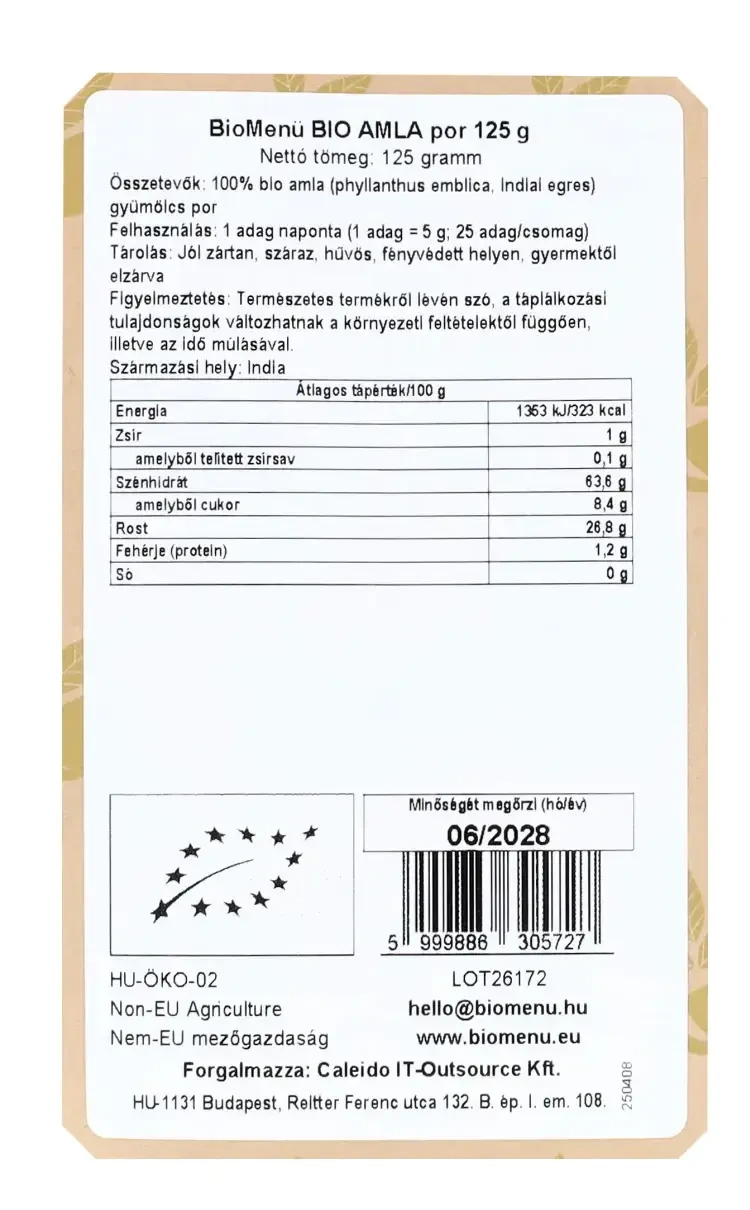 BioMenü BIO AMLA por 125 g