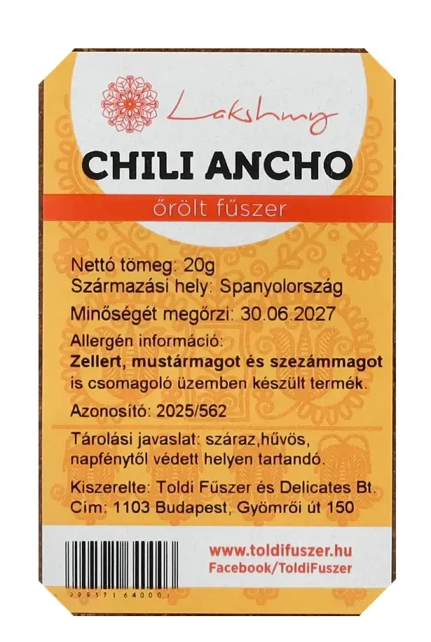 Chili Ancho őrölt 20g